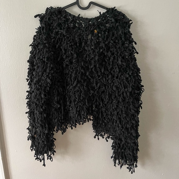 Textured Knit Slight Crop Jacket - Picture 7 of 11